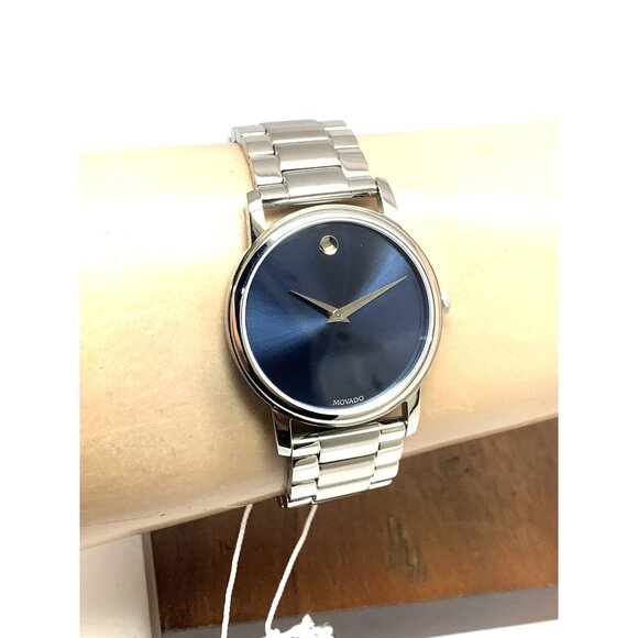 Movado Men's Watch 2100015 Museum Blue Dial Swiss Quartz Stainless Steel 39mm - Picture 11 of 14
